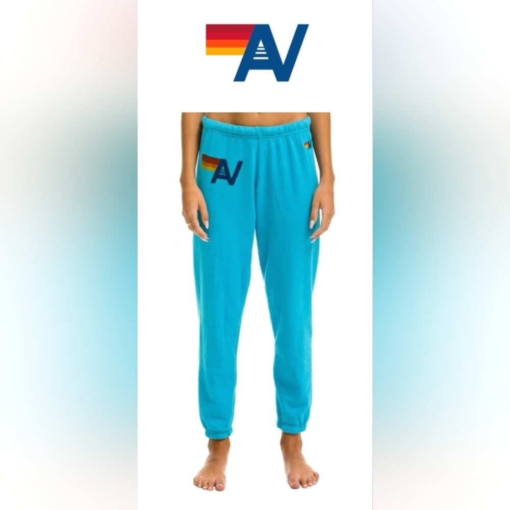 Aviator nation light weight logo sweatpants - small